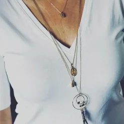 Collier personnalisable en argenté rhodié