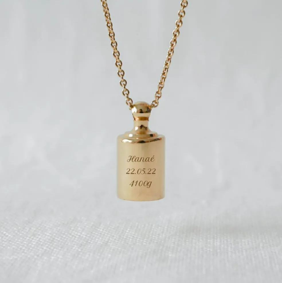 Collier personnalisable plaqué or jaune