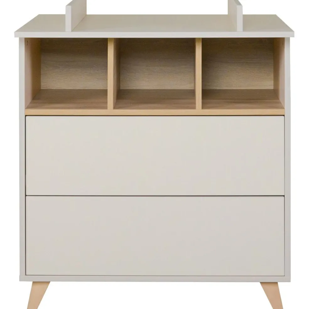 Commode à langer 2 tiroirs Loft Argile-Clay