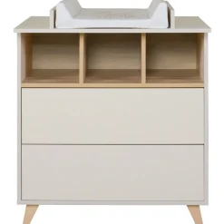 Commode à langer 2 tiroirs Loft Argile-Clay