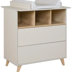 Commode à langer 2 tiroirs Loft Argile-Clay