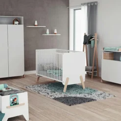 Commode à langer en bois de hêtre Pirate blanc