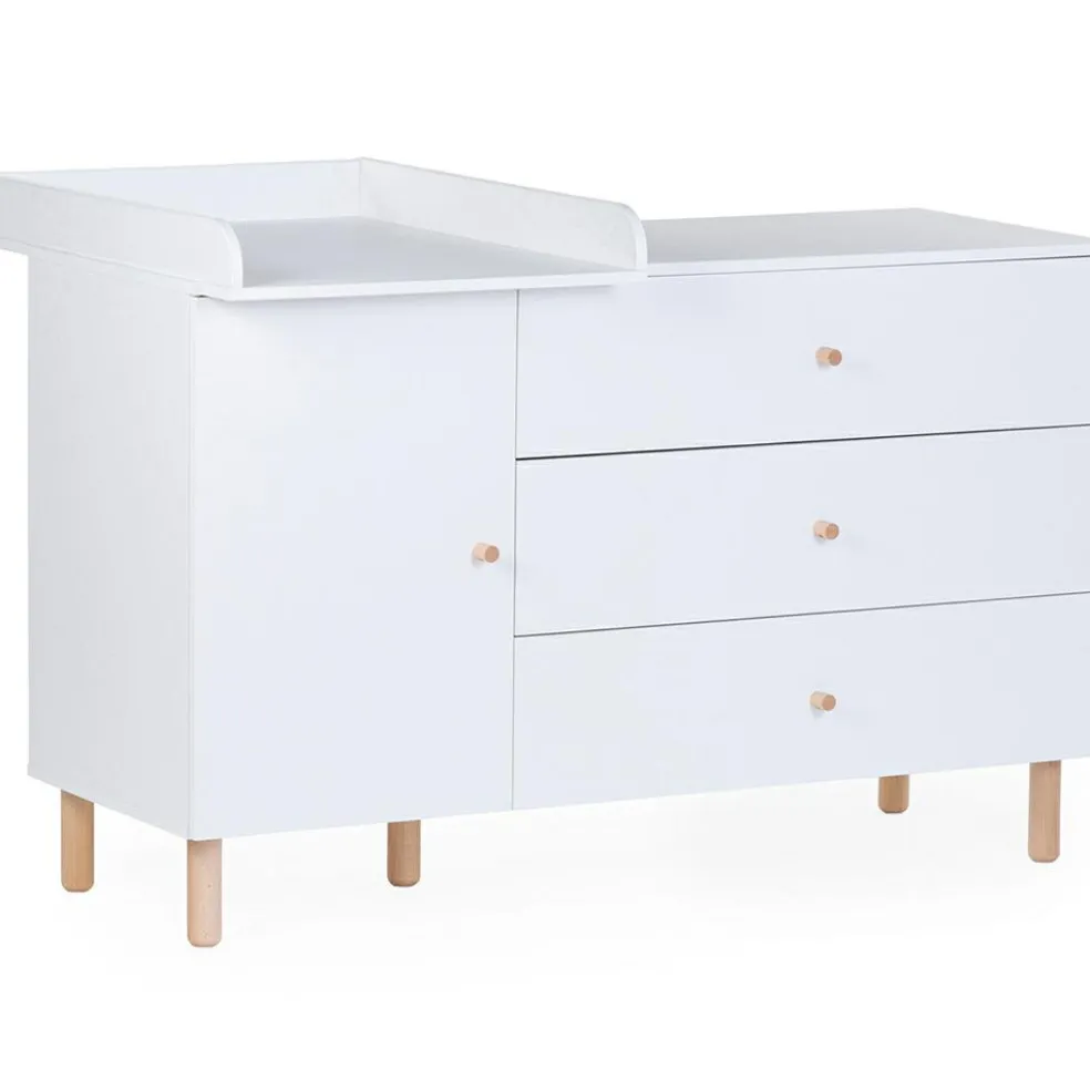 Commode à langer Wonder White