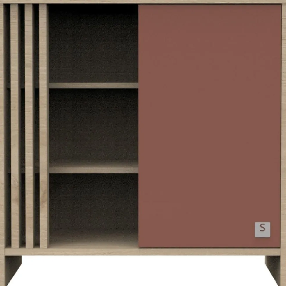 Commode 1 porte Tokyo terracotta