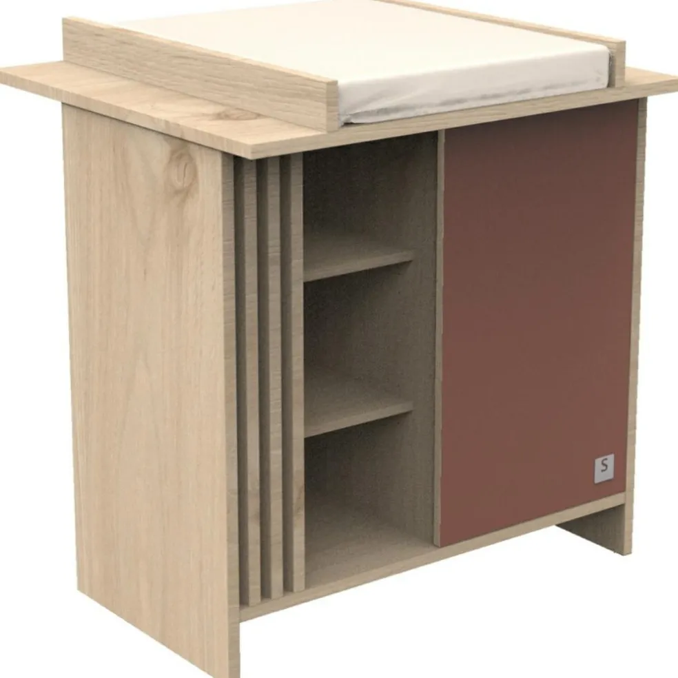 Commode 1 porte Tokyo terracotta