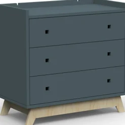 Commode 3 tiroirs Madavin avec pieds en bouleau (coloris au choix)