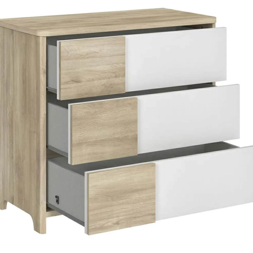 Commode 3 tiroirs Sacha chêne du bocage