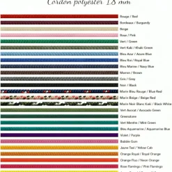 Cordons en polyester pour bracelets Petits Trésors (26 couleurs)