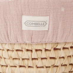 Couffin souple en osier Promenade bucolique rose clair