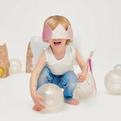 Couronne à paillettes Rose