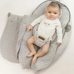 Coussin de grossesse et nid d'ange 2 en 1 Soft Nova gris