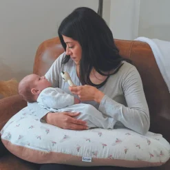 Coussin de grossesse Multirelax éponge microfibre rose pêche