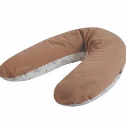 Coussin de grossesse éponge microfibre noisette