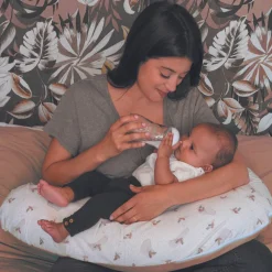 Coussin de grossesse éponge microfibre rose pêche