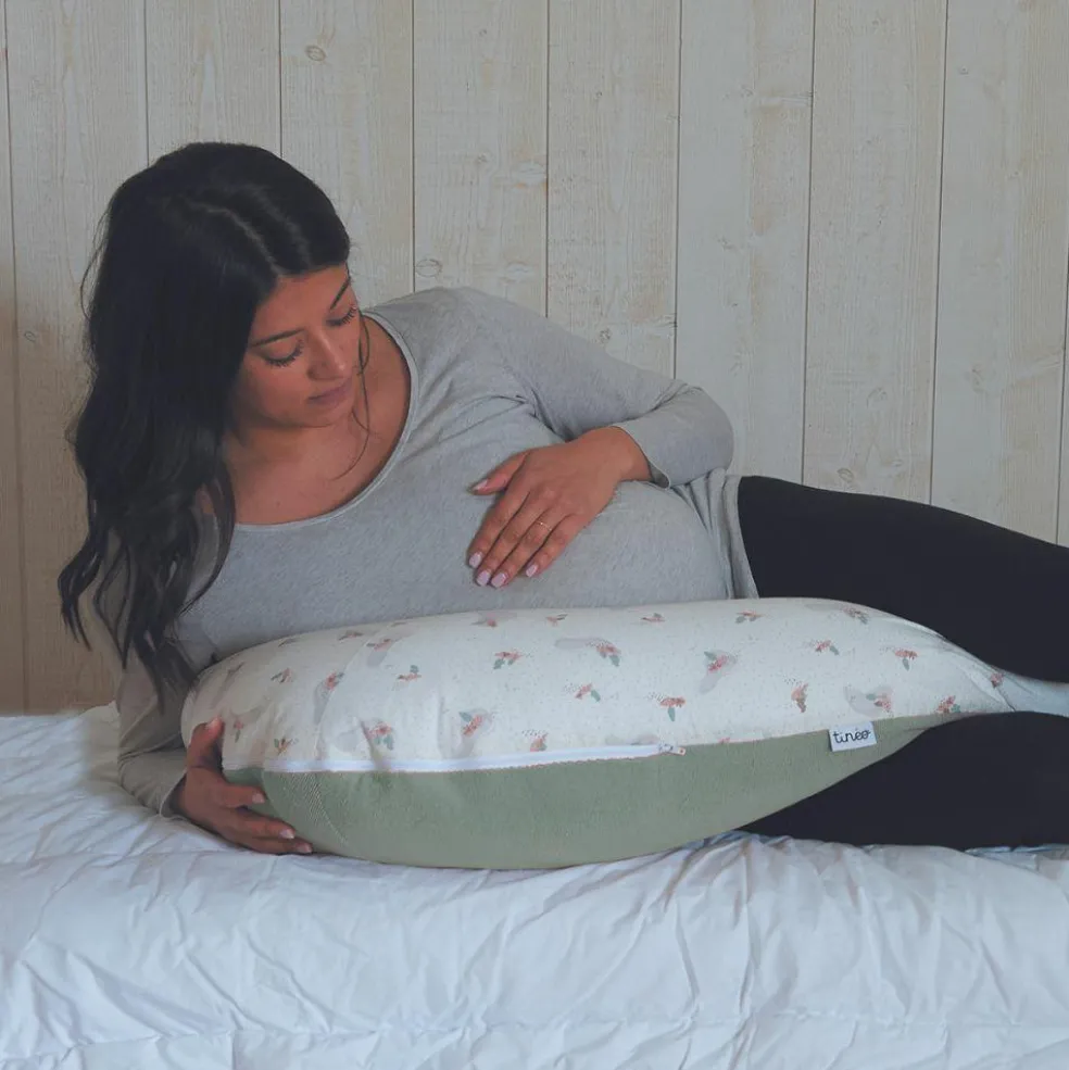 Coussin de grossesse éponge microfibre vert sauge