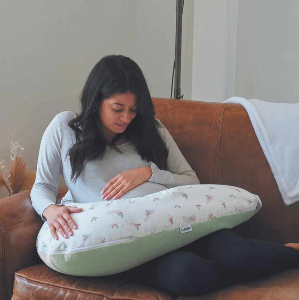 Coussin de grossesse éponge microfibre vert sauge