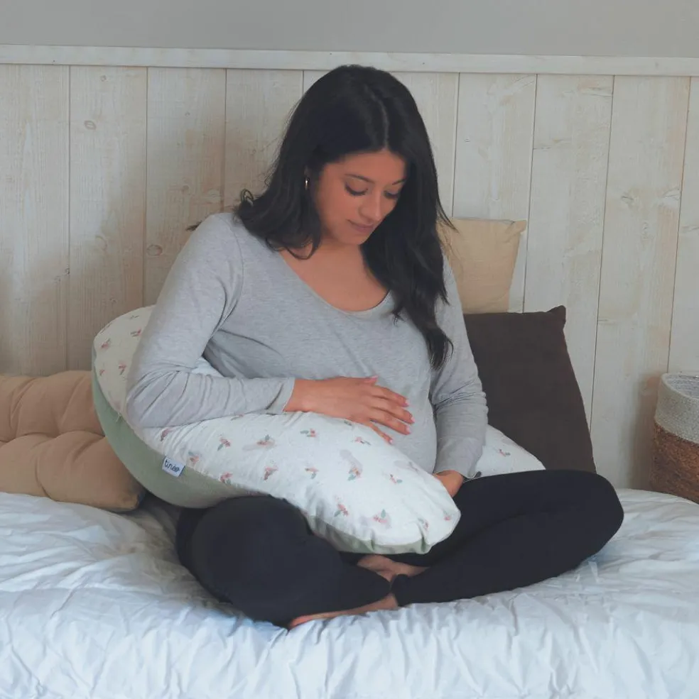 Coussin de grossesse éponge microfibre vert sauge