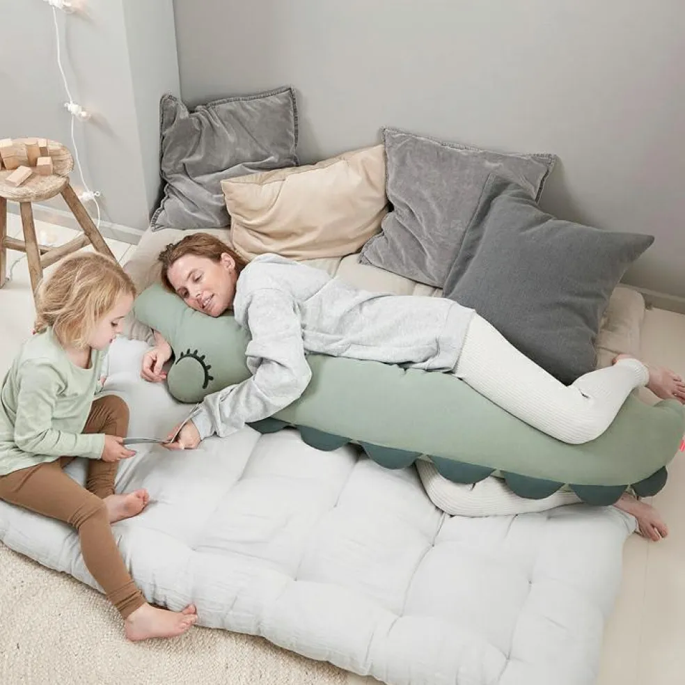 Coussin de maternité et d'allaitement Croco Vert