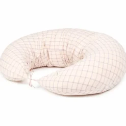Coussin de maternité Stories Édition limitée Powder mauve grid