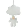 Coussin musical nuage ange blanc (21 cm)