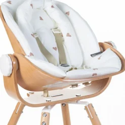 Coussin réducteur naissance pour chaise haute Evolu Newborn Jersey coeurs dorés