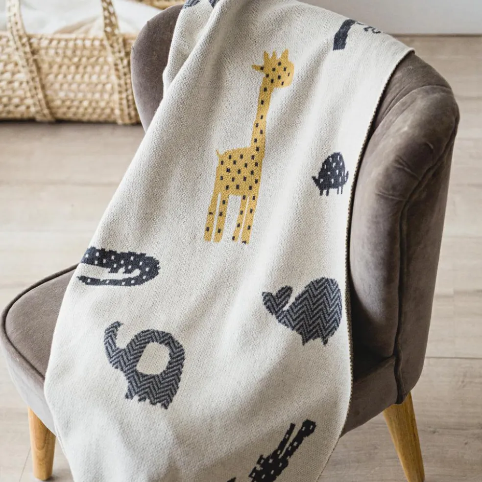 Couverture Animal en tricot (80 x 100 cm)