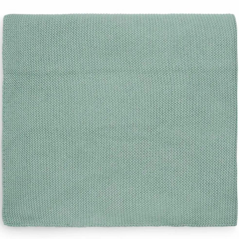 Couverture Basic knit vert d'eau (100 x 150 cm)