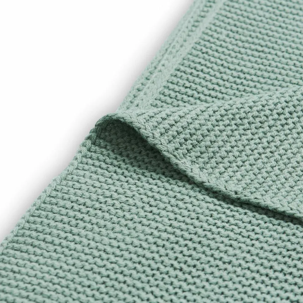 Couverture Basic knit vert d'eau (100 x 150 cm)