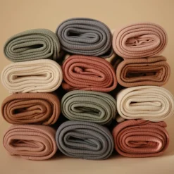 Couverture bébé côtelée Blush (90 x 90 cm)