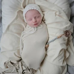 Couverture bébé côtelée Ivory (90 x 90 cm)