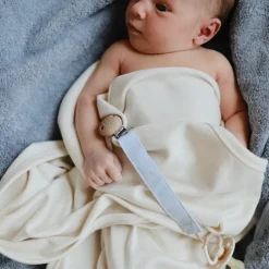 Couverture bébé côtelée Ivory (90 x 90 cm)