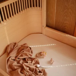 Couverture bébé côtelée Tan (90 x 90 cm)