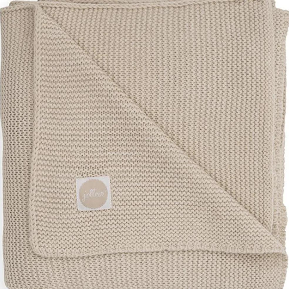 Couverture bébé en coton Basic knit nougat (75 x 100 cm)