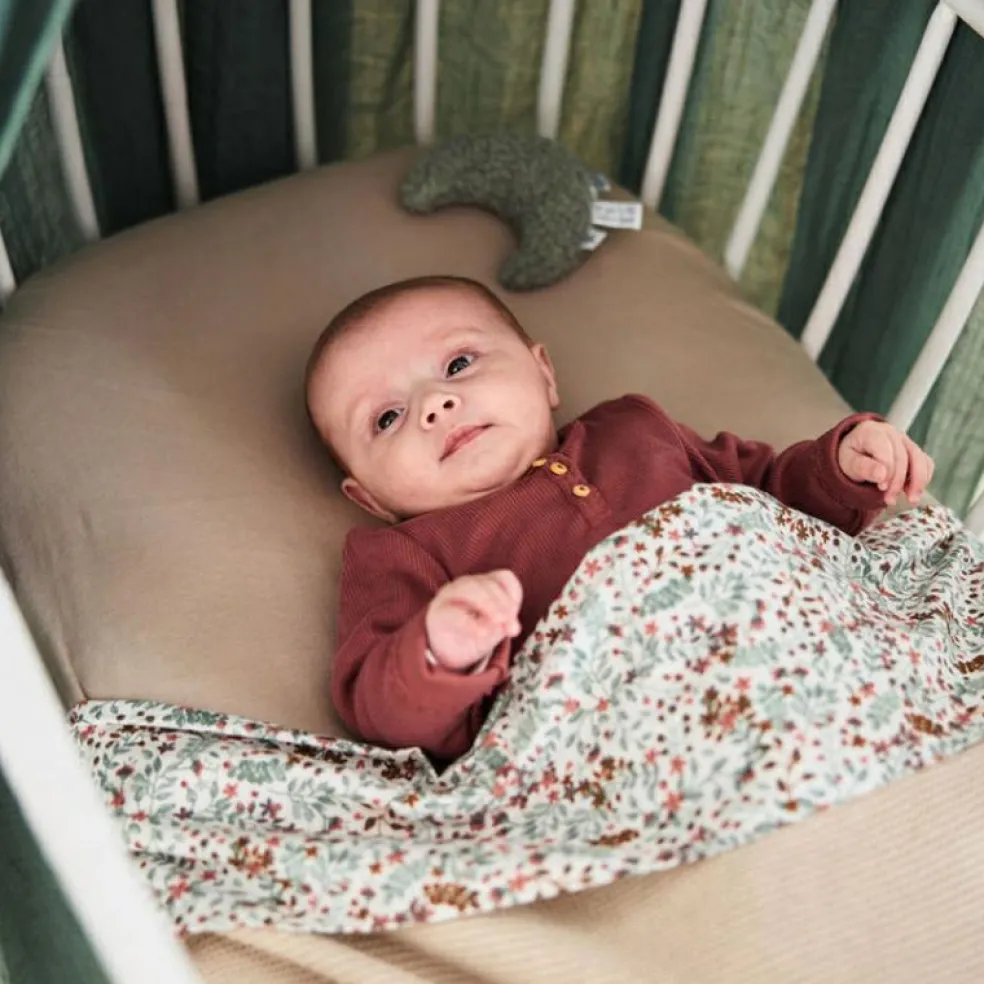 Couverture bébé en coton Basic knit nougat (75 x 100 cm)