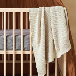 Couverture bébé en coton Basic knit nougat (75 x 100 cm)