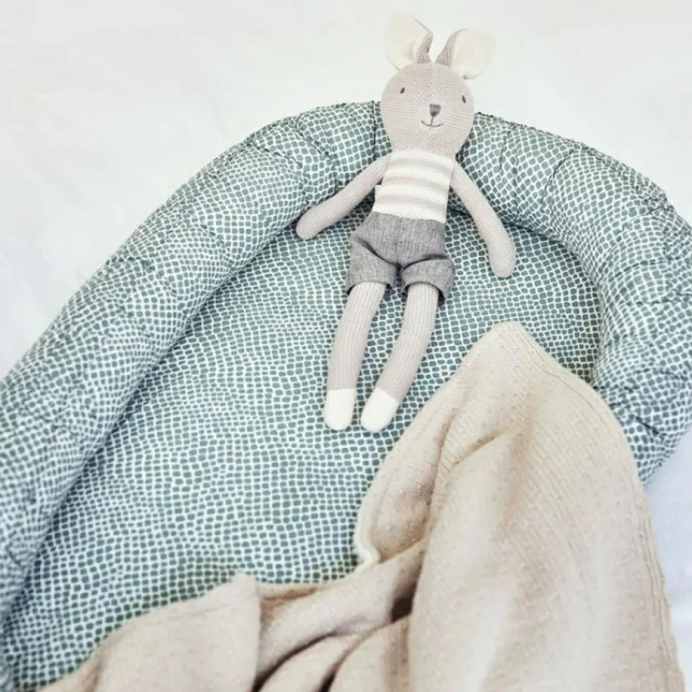 Couverture bébé en coton Basic knit nougat (75 x 100 cm)