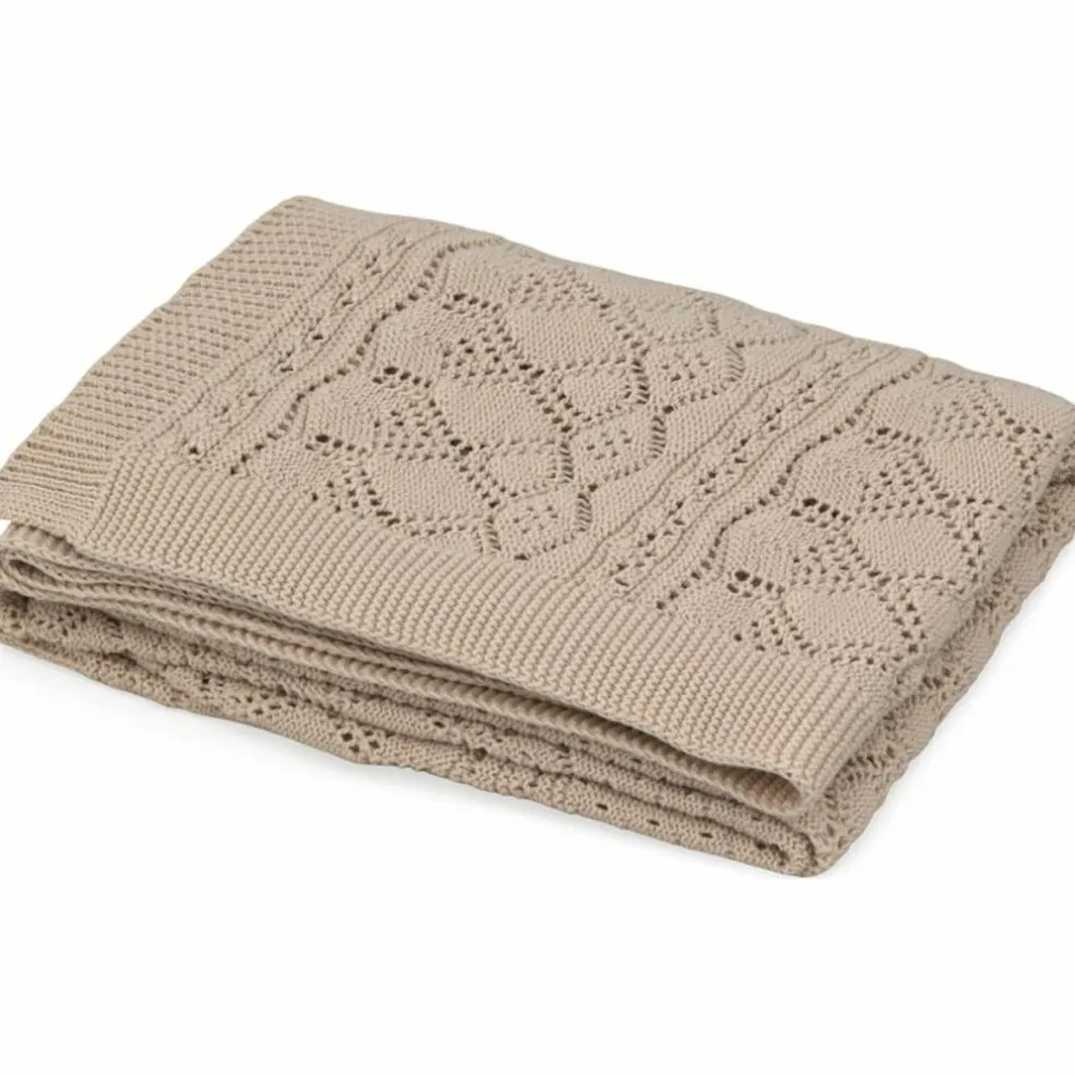 Couverture bébé en tricot Pointelle Hazel