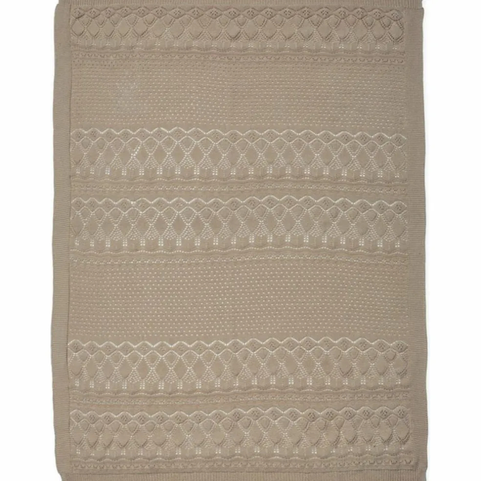 Couverture bébé en tricot Pointelle Hazel
