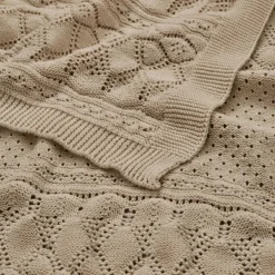 Couverture bébé en tricot Pointelle Hazel