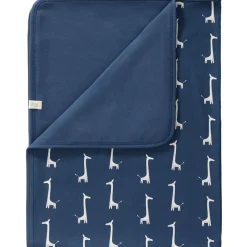 Couverture bébé Girafe bleu indigo (80 x 100 cm)