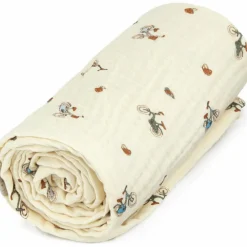 Couverture bébé mousseline Bicycles (100 x 100 cm)