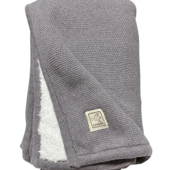 Couverture bébé polaire grise (80 x 80 cm)