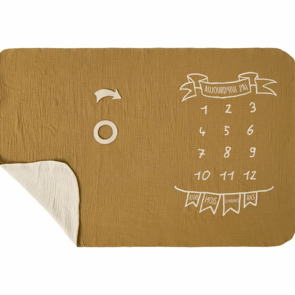 Couverture décor pour photos avec 2 accessoires havane et biscuit