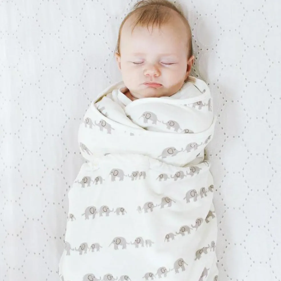 Couverture d'emmaillotage éléphant