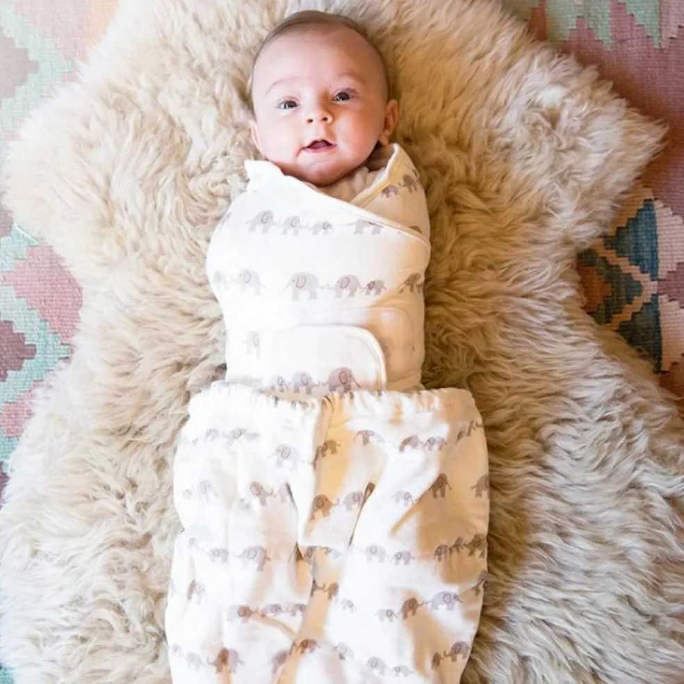 Couverture d'emmaillotage éléphant