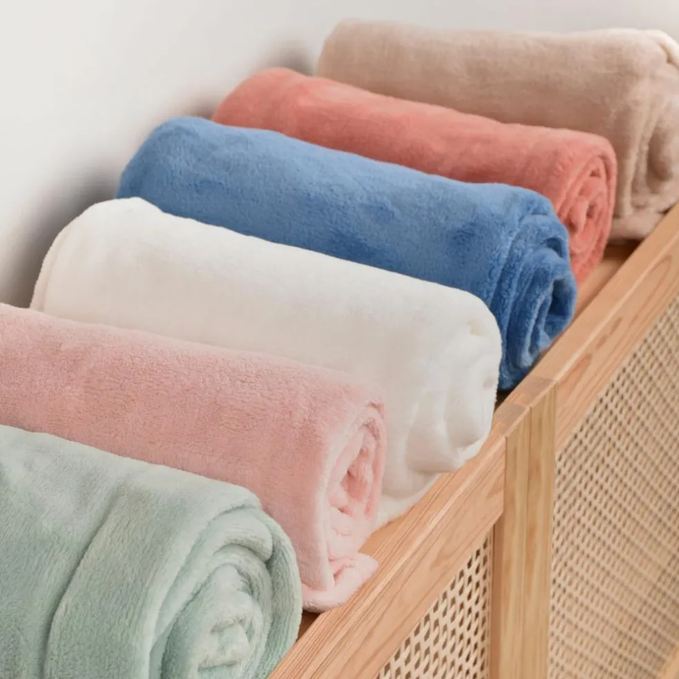 Couverture douceur terracota (70 x100 cm)