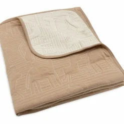 Couverture en coton Jungle Jambo Biscuit-Oatmeal (100 x 150 cm)