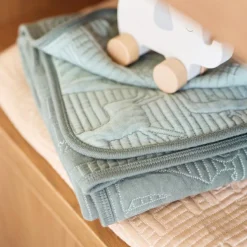 Couverture en coton Jungle Jambo Ash Green-Laurel (75 x 100 cm)