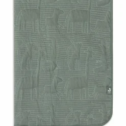 Couverture en coton Jungle Jambo Ash Green-Laurel (75 x 100 cm)
