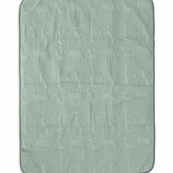Couverture en coton Jungle Jambo Ash Green-Laurel (100 x 150 cm)